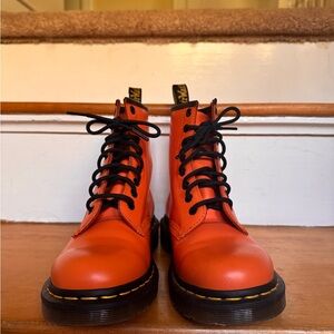 Dr. Martens 1460 smooth leather orange boots